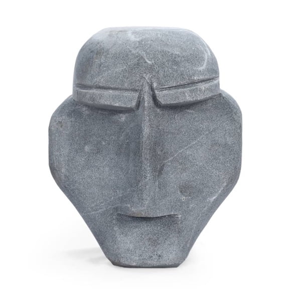 Hand Carved Stone Female Face