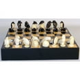 thumbnail image 1 of Hand Carved Tagua Nut Turtle Chess Set on Black Maple Board Storage Chest, 1 of 2