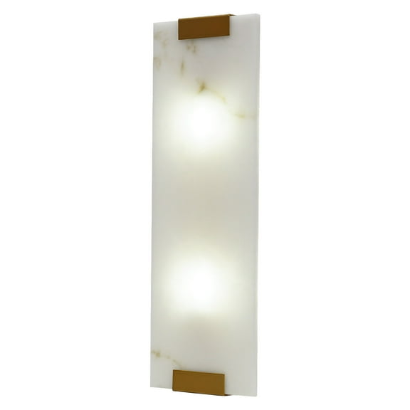 Hand-Carved Wall Lamp Fixture Rectangular Alabaster Wall Sconce Light Home Decor for Bedroom Living Room