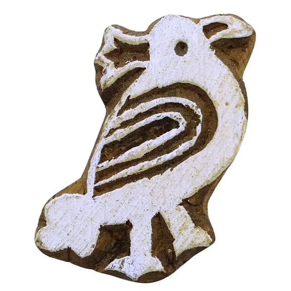Hand Carved Wooden Bird Pattern Textile Block Wood Stamp Printing Blocks