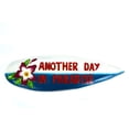 thumbnail image 1 of Hand Carved Wooden Blue Hibiscus Flower Another Day in Paradise Cocktails Drinking Beach Surfboard Sign, 1 of 1