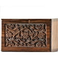 thumbnail image 1 of Hand Carved Wooden Cremation Urns for Human Ashes Adult, Memorial Urn Box, Keepsake for Burial/Funeral Ashes, Casket for Pet Ashes, Indian Rosewood (Small 5 x 3 x 2 Inch)., 1 of 1