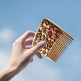 thumbnail image 1 of Hand Carved Wooden Hair Brush Detangling Comb for Smooth Shiny Hair Styling Tool for Her Him, 1 of 3