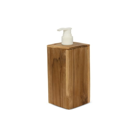 Hand Carved Wooden Soap Dispenser – Square Lotion Pump