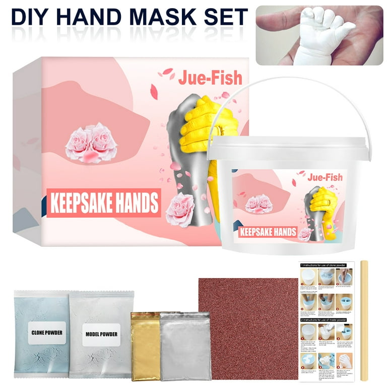 Hand Casting Kit,Keepsake DIY Plaster Statue Hand Molding with Bucket for Couples,Adult & Child,Wedding, Size: 3.7 in