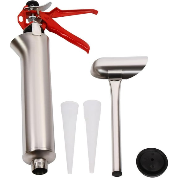 Hand Caulking Gun, Stainless Steel Cement Brick Caulk Dripless Mortar Caulking Gun, Mortar Pointing Grouting Gun, Cement Caulking Gun for Filing Gaps Between Slabs Re-pointing Walls