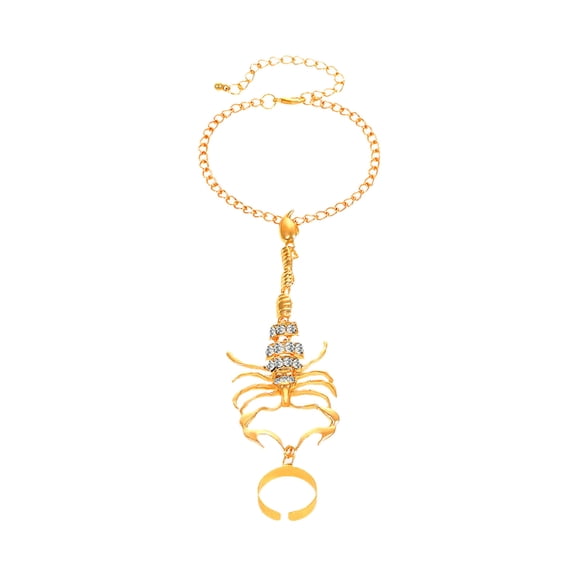 Hand Chain Bracelet Jewelry with Tassel Design Stylish Hand Harness Ring for Women Boho Accessory