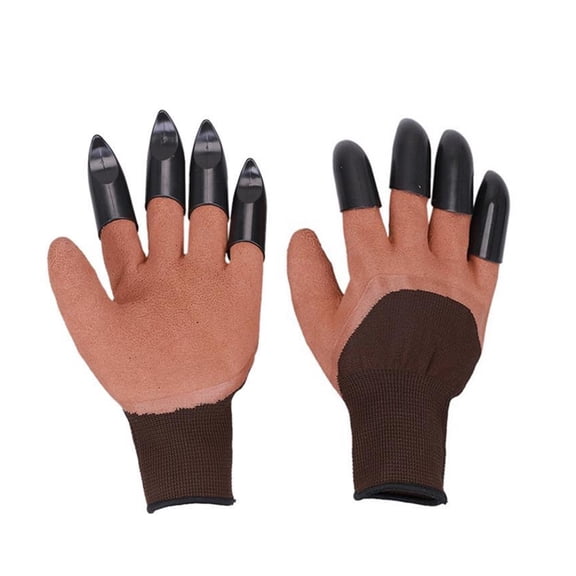 Hand Claw ABS Plastic Garden Rubber Gloves Gardening Digging Planting Waterproof Work Glove Outdoor Gadgets Suitable For General-purpose, DIY, Assembly ,Easy to Wear