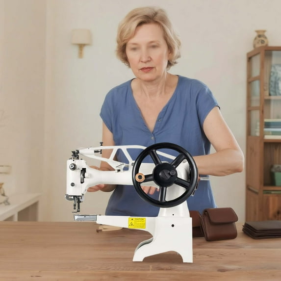 Hand Cobbler Sewing Machines, Leather Patcher Industrial Leather Sewing Machine Heavy Duty Shoe Repair Machine Sewing Speed 500stitches/Min for Sewing and Repairing Thick Materials