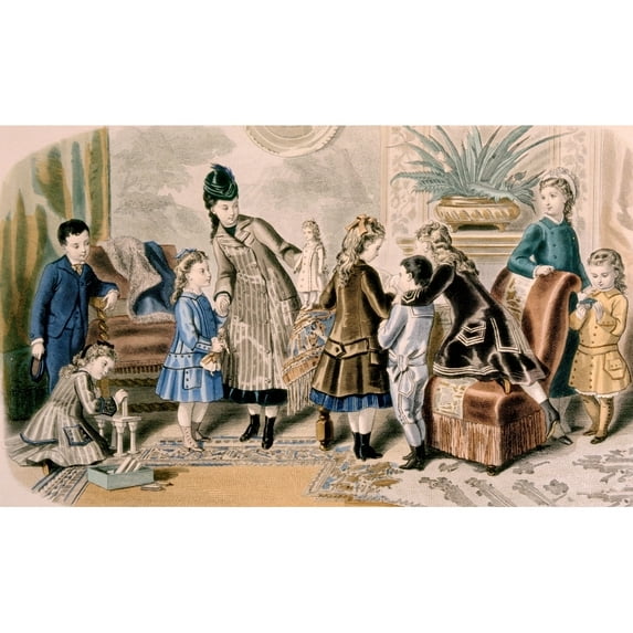 Hand-Colored Engraving From 'La Mode Illustre' History (24 x 18)
