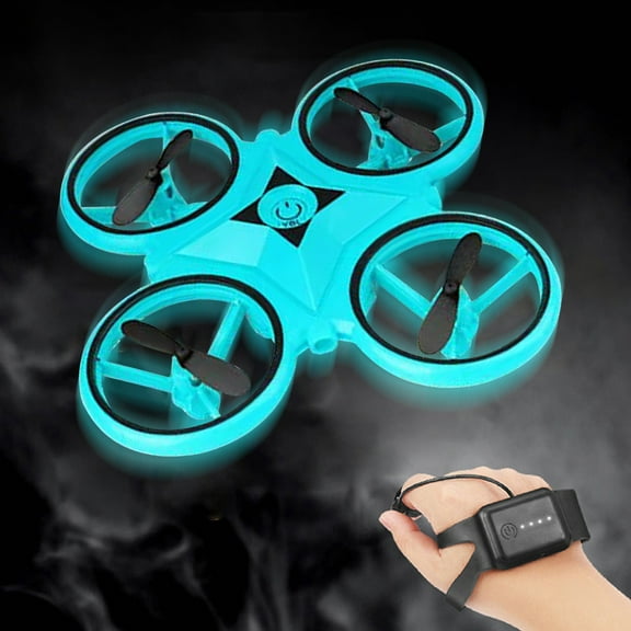 Hand Controlled Drone, Somatosensory Aircraft with Smart Watch Controlled, Gesture Sensing Aircraft Cool Led Remote Control Drone 360° Flips, Quadcopter, Toys Gifts