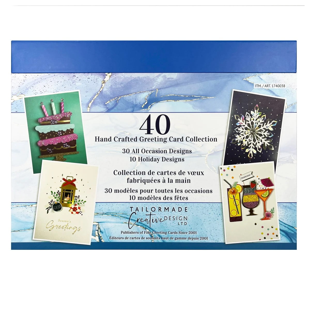 Hand Crafted All Occasion & Holiday Greeting Cards, 40 Count