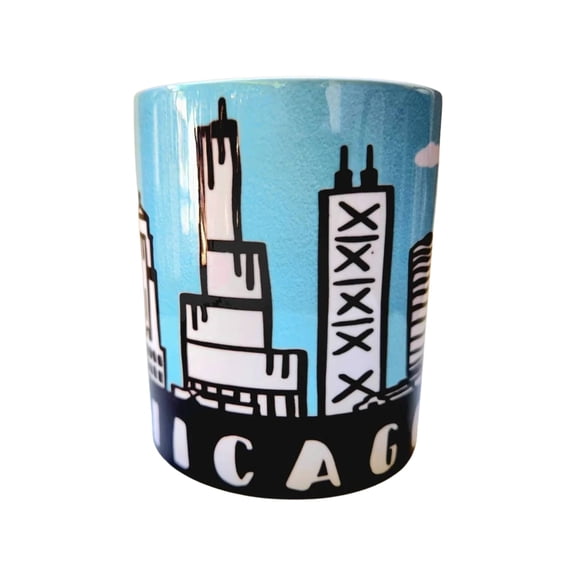 Hand Crafted Chicago Skyline Souvenir Ceramic Coffee Mug