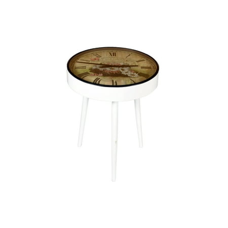 Hand Crafted Clock made from Iron Side Table