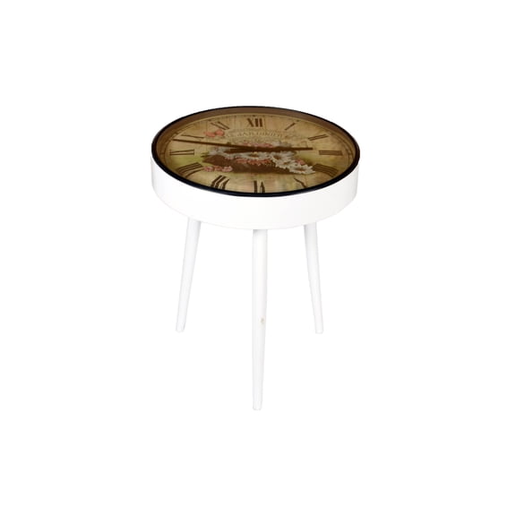 Hand Crafted Clock made from Iron Side Table