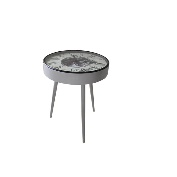 Hand Crafted Clock made from Iron Side Table