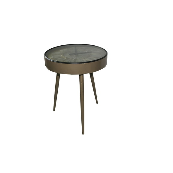 Hand Crafted Clock made from Iron Side Table