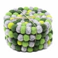 thumbnail image 1 of Global Groove Felt Ball Coasters Chakra Greens 4 Count, 1 of 3