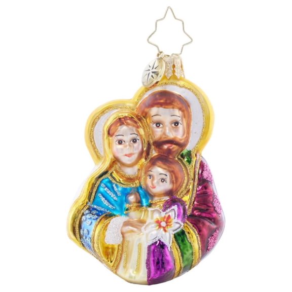 Hand-Crafted Glass Christmas Ornament - Family Love Gem - 2024 Collection - Polish Made - 3" Tree Decoration