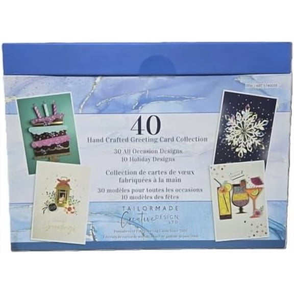Hand Crafted Greeting Card Collection, 40 Cards, All Occasion & Holiday Designs$$Office