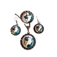 thumbnail image 1 of Hand Crafted Jewelry - Ceramic Jewelry Set - Flower Printed Earrings, 1 of 3