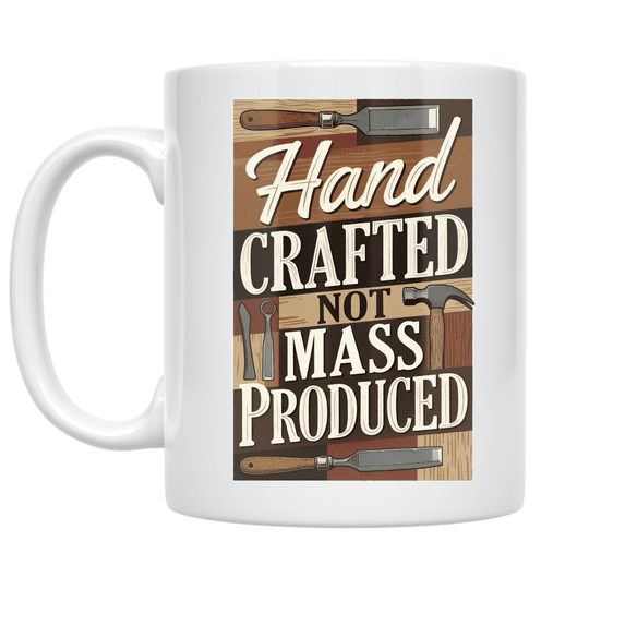 Hand Crafted Not Mass Produced - Carpentry Enthusiast - 11 oz Ceramic Coffee Mug