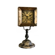 Hand Crafted Recycled Metal and Teak Wood Floor Clock