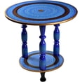 thumbnail image 1 of Hand-Crafted Table  - Lacquer Art Table (Teal), 1 of 6