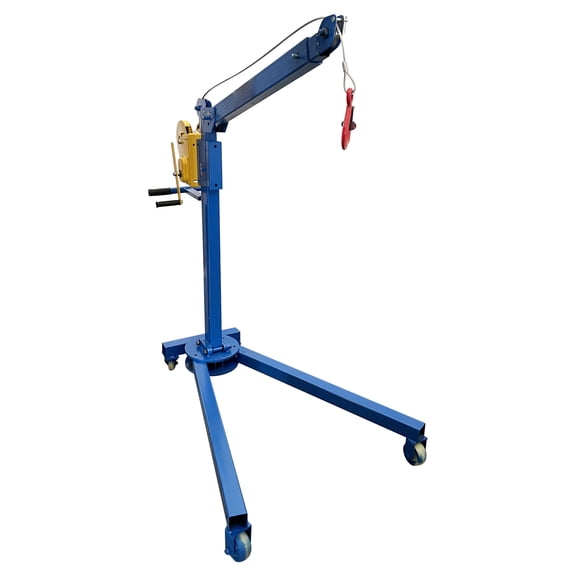 Hand Crane Folding Elevator Lifting Hoist Machine Max 1100lbs Load Capacity 236in Wire Rope with Manual Winch