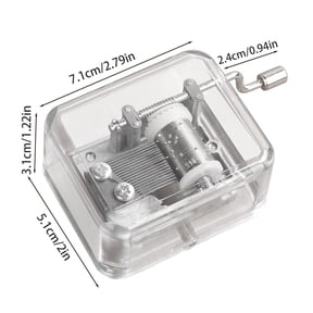 Hand Crank Acrylic Music Box, You Are My Sunshine Tune E