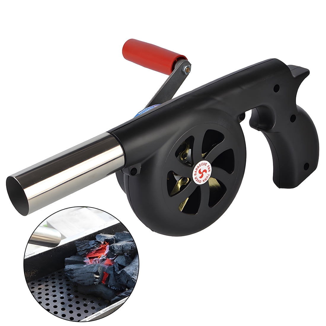 Hand Crank Blowers BBQ Manual Fan Air Blower Outdoor Cooking Barbecue Fire Bellows for Picnic Camping Stove Accessories