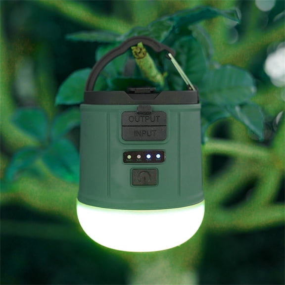 Hand Crank Camping Light 2400mAh, Solar USB Dual Charging 12H Runtime, 3.1 Inch Portable Super Bright, Power Bank Phone Charger, Outdoor Tent Emergency LED Flashlight