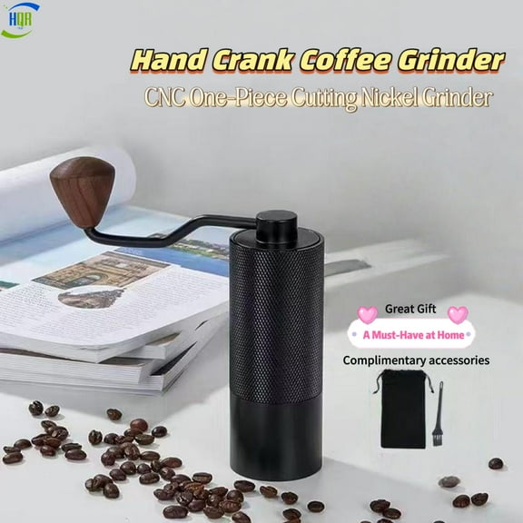 Manual Coffee Grinder,Stainless Steel Adjustable Burr,Portable Hand Mill for Camping Home Travel,Ideal Gift for Coffee Lovers