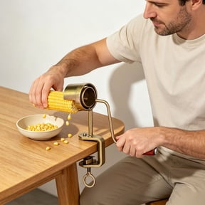 Hand Crank Corn Stripper Metal Manual Corn Sheller Machine Table Clamp Efficient Corn Kernel Remover Household Kitchen Farm Gadget For Kitchen Backyard Farm