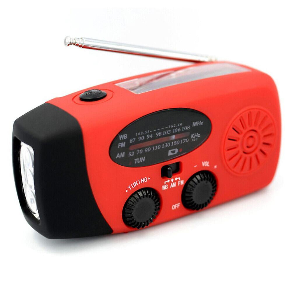 Hand Crank Dynamo Wind Up Solar Portable Am Fm Radio Usb Charger Light ...