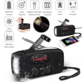 thumbnail image 1 of Hand Crank Emergency Radio, Portable Radio Solar Powerd AM FM WB Weather Radio with Flashlight, Cell Phone Charge, SOS Alarm, 1 of 10