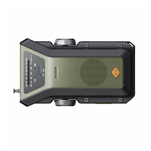 Hand Crank Emerncy Radio, Multi-Function Solar Powered Radio with USB Charr, Portable Outdoor Survival ar for Disaster Preparedness and Camping