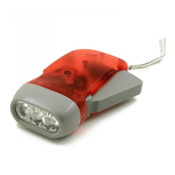 Hand-Crank Flashlight, 3 LED Dynamo Emergency Light, Portable Shake-Powered Torch for Outdoor, Camping, Car, and Disaster Preparedness