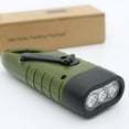 thumbnail image 1 of Hand Crank Flashlight Solar Powered, Rechargeable Led Emergency Lamp, Carabiner Clip, Outdoor Survival Gear, Portable Light Source, Topliu, 1 of 4