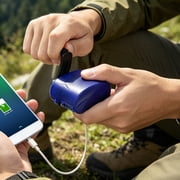 Hand Crank For Charger, USB Portable Crank Charger with Built In LED Light, for Mobile Phones Digital Devices Outdoor Travel Camping