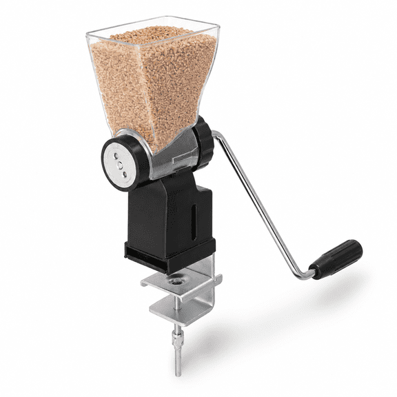 Hand Crank Grain Mill Wheat Flour Stainless Steel Metal Burrs (the Mill)