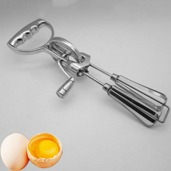 Hand Crank ,Handheld Double Stainless Steel Rotary Hand Whip Whisk