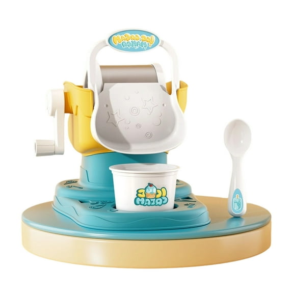 Hand Crank Ice Cream Play Set Frozens Dessert Machine Ice Cream Maker Parent-Child Interactive Edible Smoothie Machine