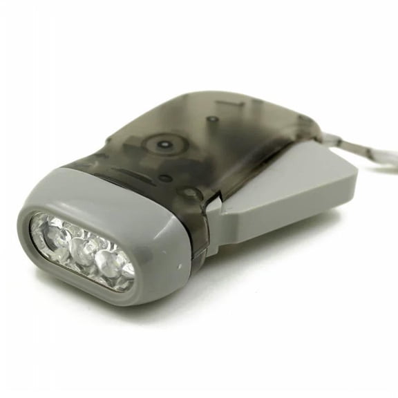 Hand-Crank LED Flashlight, Emergency Dynamo Light for Camping, Hiking, Car Kits