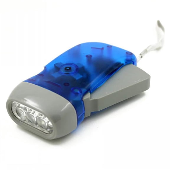 Hand Crank LED Flashlight, Rechargeable Battery-Free Emergency Outdoor Torch, High Brightness