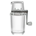thumbnail image 1 of Hand Crank Operated Ice Crusher, Portable Manual Chopper Transparent Stainless Steel Breaker Making Drinks Mini Machine for Fast Coarse Shaved or Fine Chips Summer Energy Saving Home Children, 1 of 8