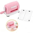 thumbnail image 1 of Hand Crank Paper Cutting & Embossing Machine, DIY Craft Tool for Greeting Cards, Scrapbooking & 3D Art Projects Pink, 1 of 6