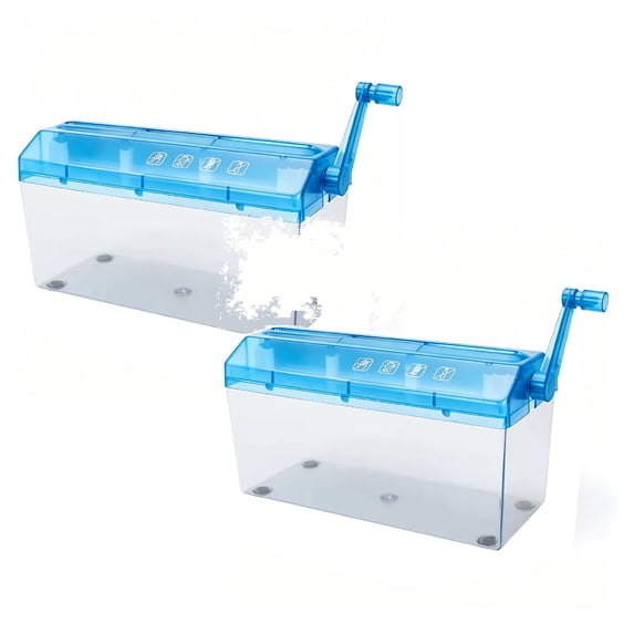 Translucent Printable Paper Hand Crank Paper Shredder, Durable Desktop Manual Shredder with Clear ...