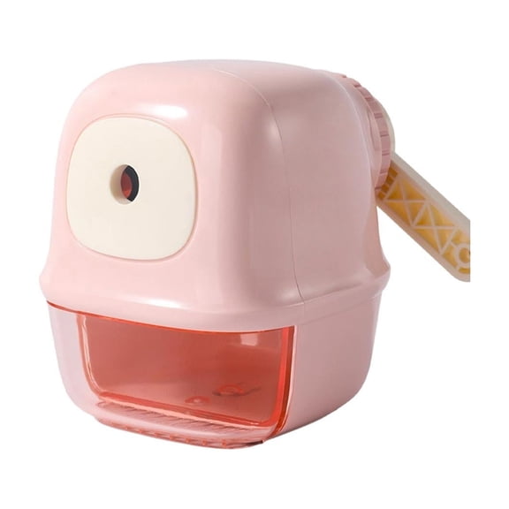 Hand Crank Pencil Sharpener with Auto Feed, Safe and Easy for Youngster, Alloy Steel Blade for Sharp Points, Large Shavings Container, Great for Campus and Home Study