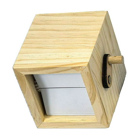 Hand Crank Photo Flipbook Wooden Frame With 16 Photo Animations Viewer Creative Memory Gift For Holidays Family Event